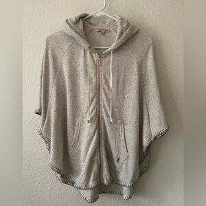 Early 2010s Juicy Couture heather grey poncho jacket